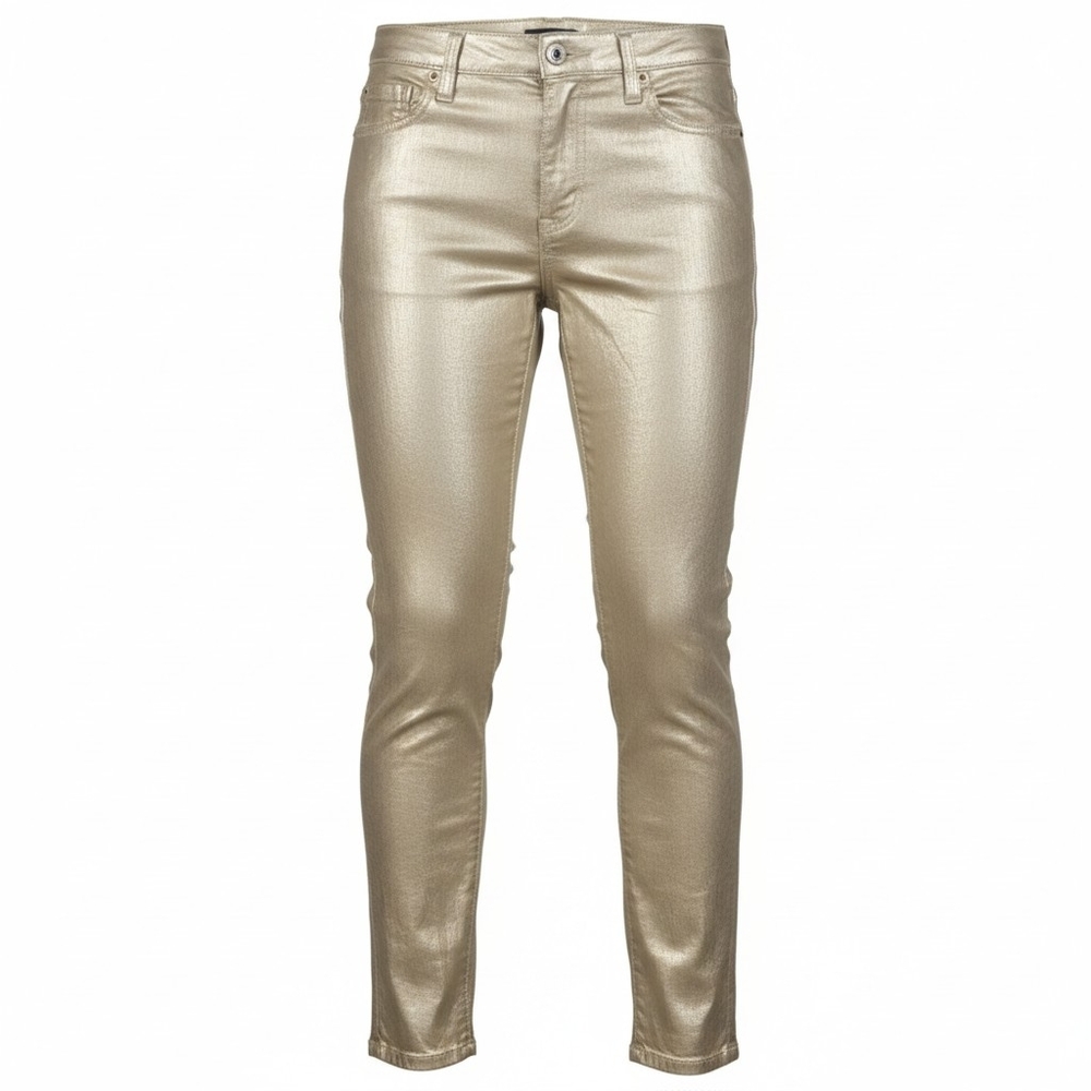 Bebe Shimmering Gold Skinny Pants